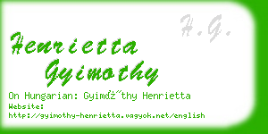 henrietta gyimothy business card